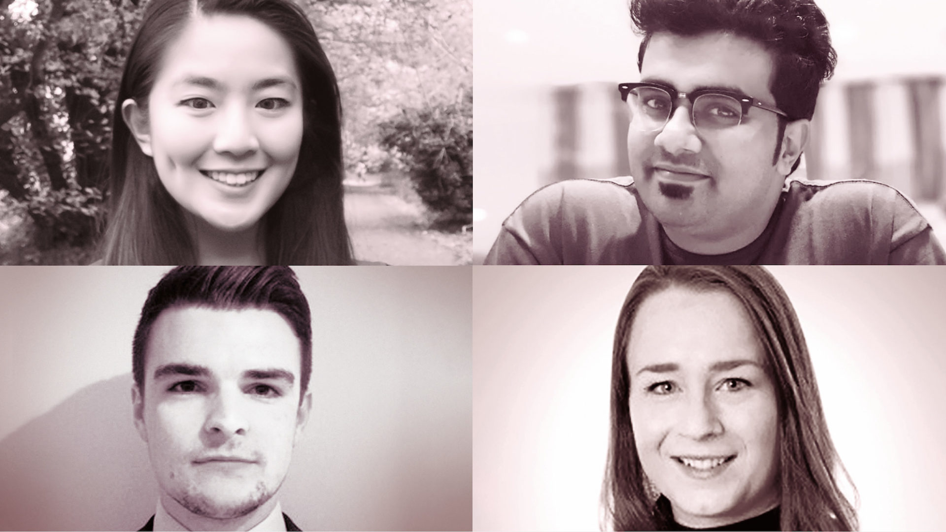 Clockwise from top left: Lin Qi; Don Sibe; Rachael Keeble; Joshua Waterman