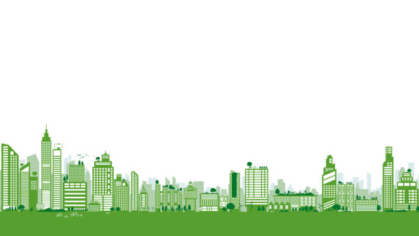Illustration of green building cityscape. Image: Dreamstime