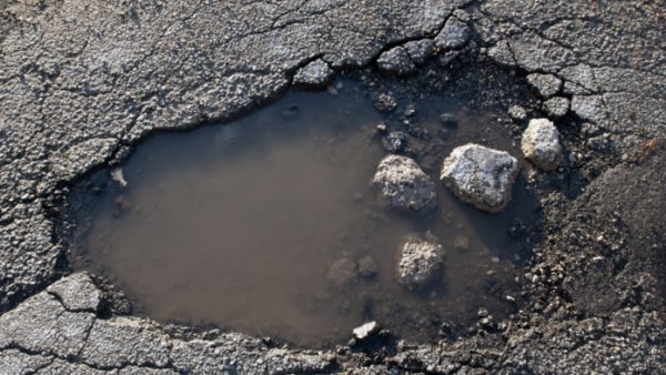 A pothole