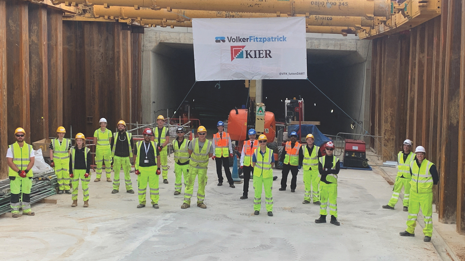 The team working on the Tunnel section of the DART project