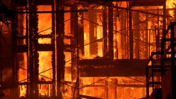 Building on fire. Image: Dreamstime