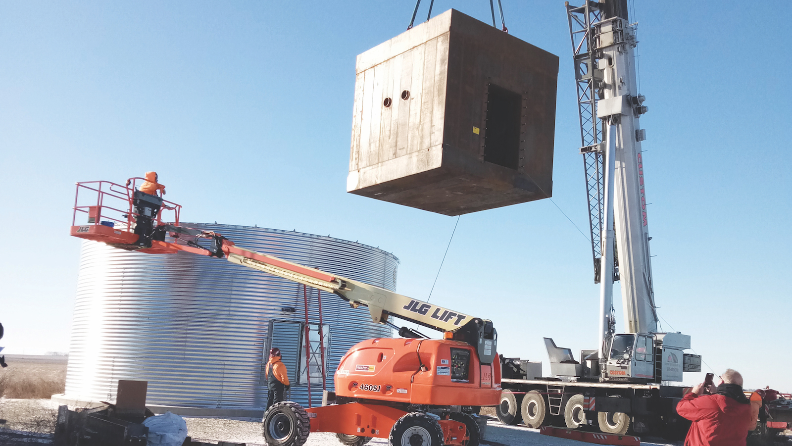 A modular steel construction system developed by Modular Walling Systems in Scotland has been used to construct an ultra-strong 3 cu m chamber in the USA for explosive testing. Photo credit: Quintain/PA Media