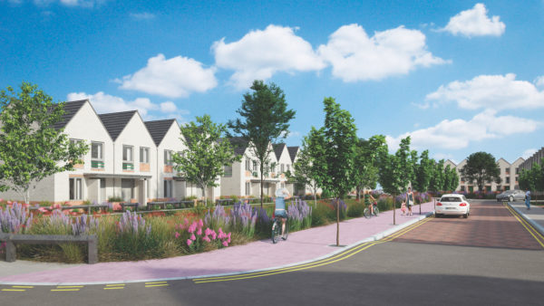 Homes at Eastern High in Cardiff will benefit from an energy management system which pushes and pulls electricity from the grid to achieve the lowest cost and lowest carbon energy