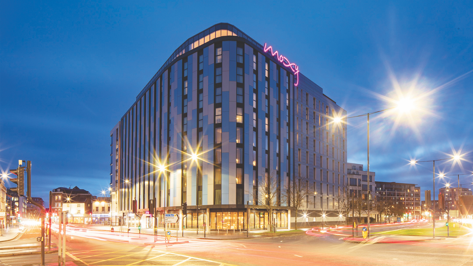 The nine-storey double-decker hotel complex