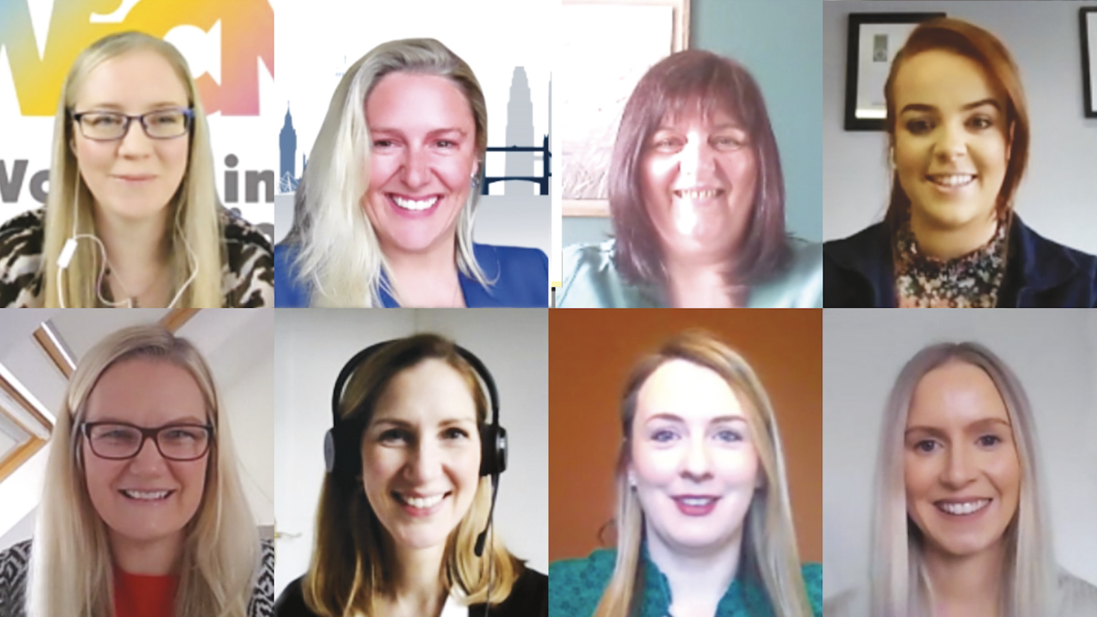 Clockwise from top left: Karen Hunter (CITB); Jenna Bell (CIOB); Wendy Beatty (William & Henry Alexander); Aine McNicholl (Combined Facilities Management); Geraldine Conway (Mascott Construction); Claire McCarry (Quigg Golden); Áine Glackin (White Ink Architects); Danielle Gillespie (Gilbert-Ash)