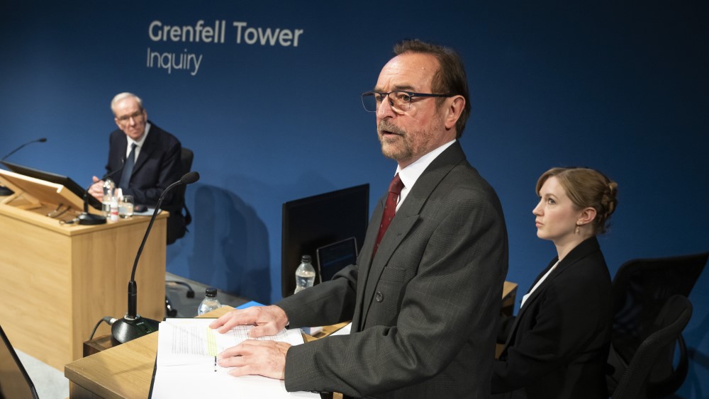 Ron Cook as Richard Millett QC in the Value Engineering play at The Tabernacle (photos by Tristram Kenton)