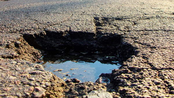 A pothole