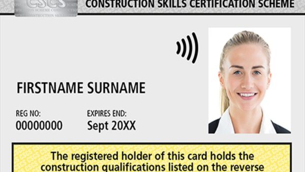 The white CSCS 'academically qualified person' card