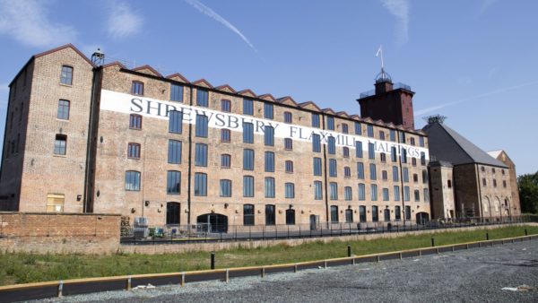 Shrewsbury Flaxmill Maltings with external scaffolding removed