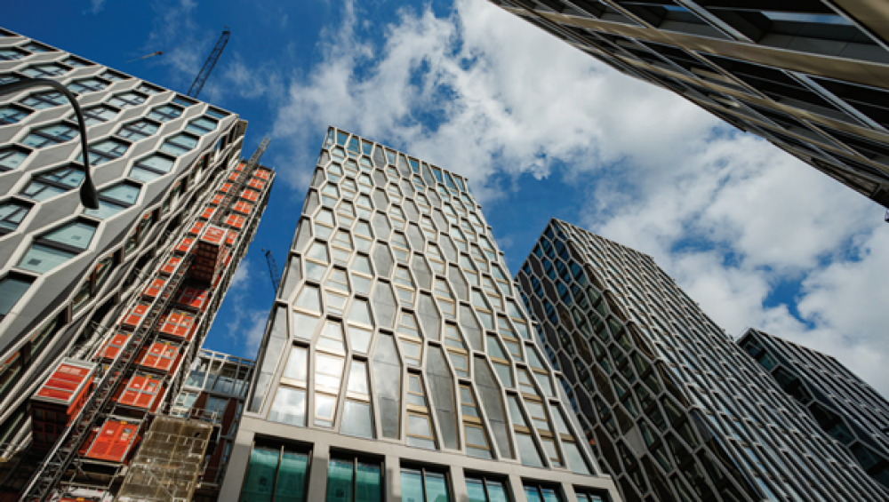 The Broadway, London, an example of a ‘higher risk’ building. RBG was structural engineer for the six-tower development, which ranges from 13 to 19 storeys high. 