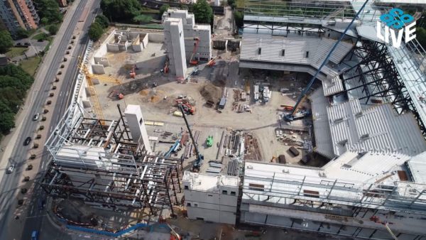 Drone footage of BAM Construct's Co-op Live project