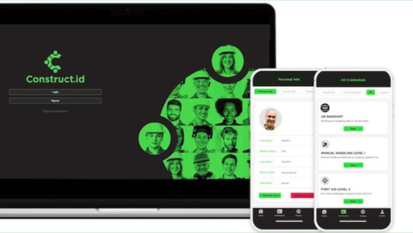 Construct.id interface for computer and mobile.