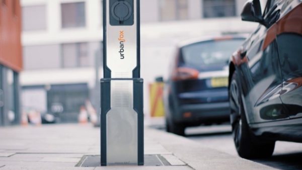 One of Urban Fox's new fully retractable electric vehicle chargers.