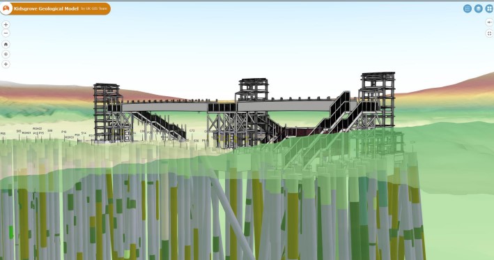 Digital Construction Awards shortlist - A digital model with a metal structure and numbers.