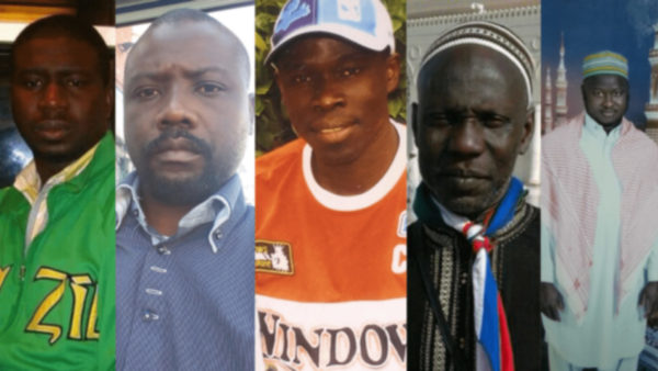 Five men looking at the camera.