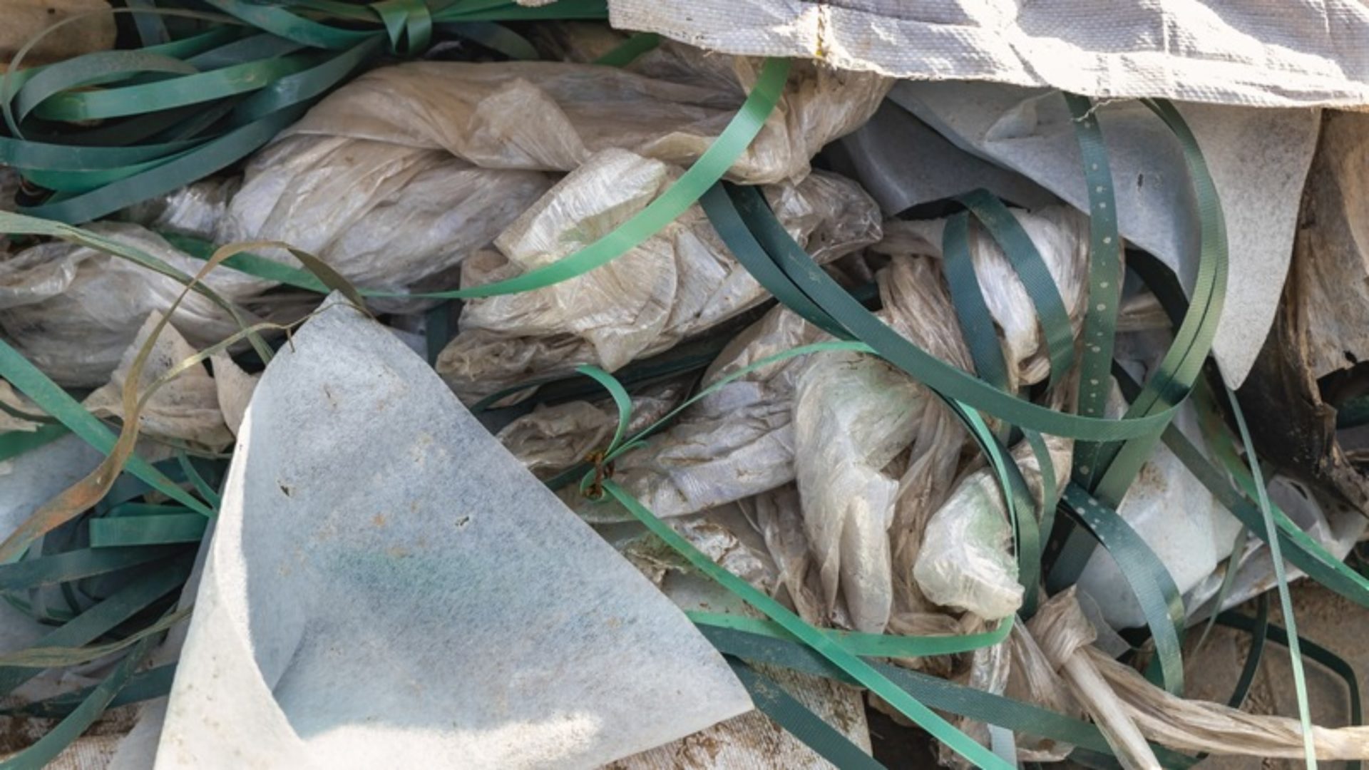 Packaging waste - A pile of plastic rubbish.