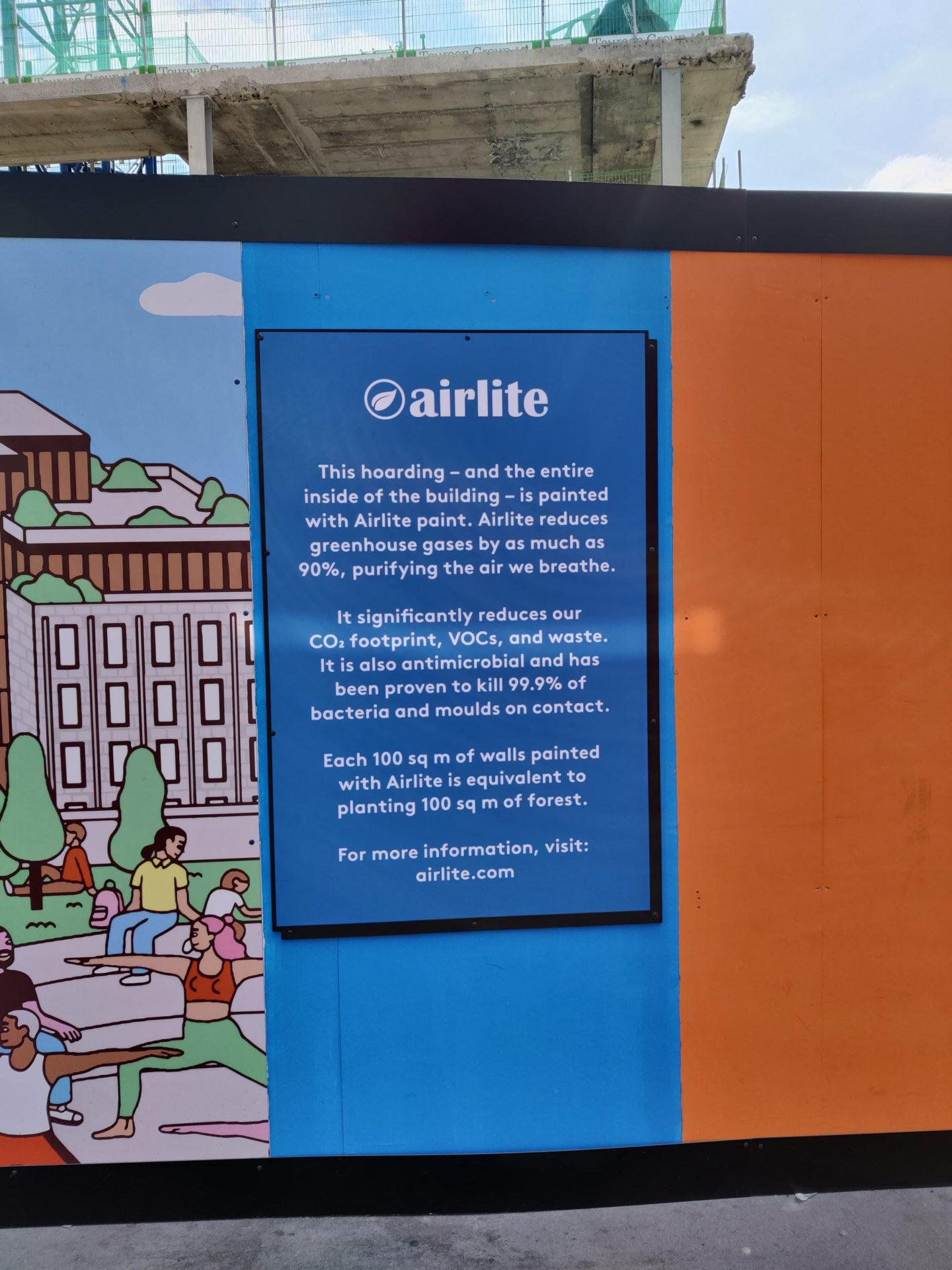 A hoarding outside a building site