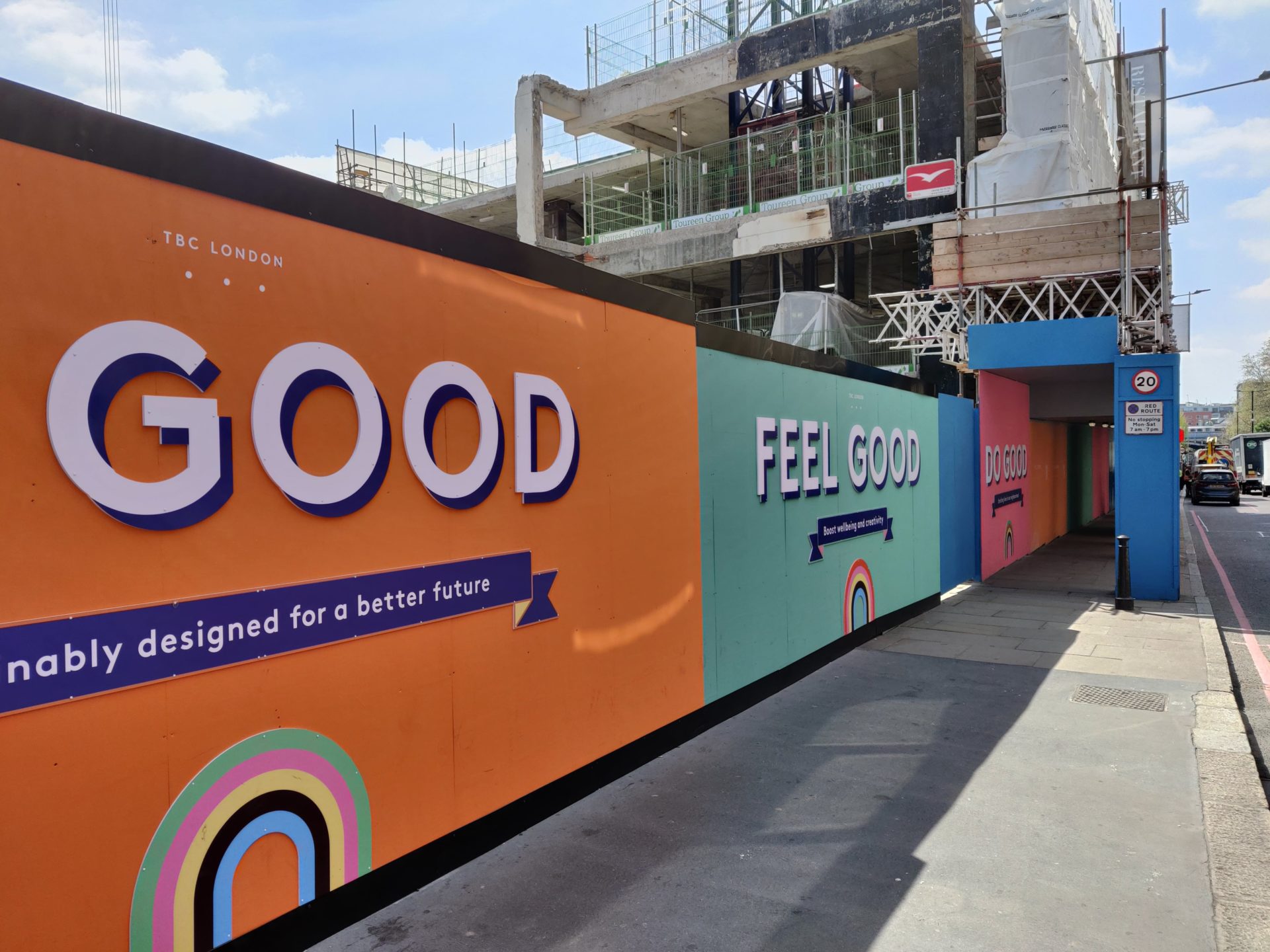 A hoarding outside a building site