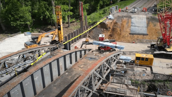 Working site with machinery.