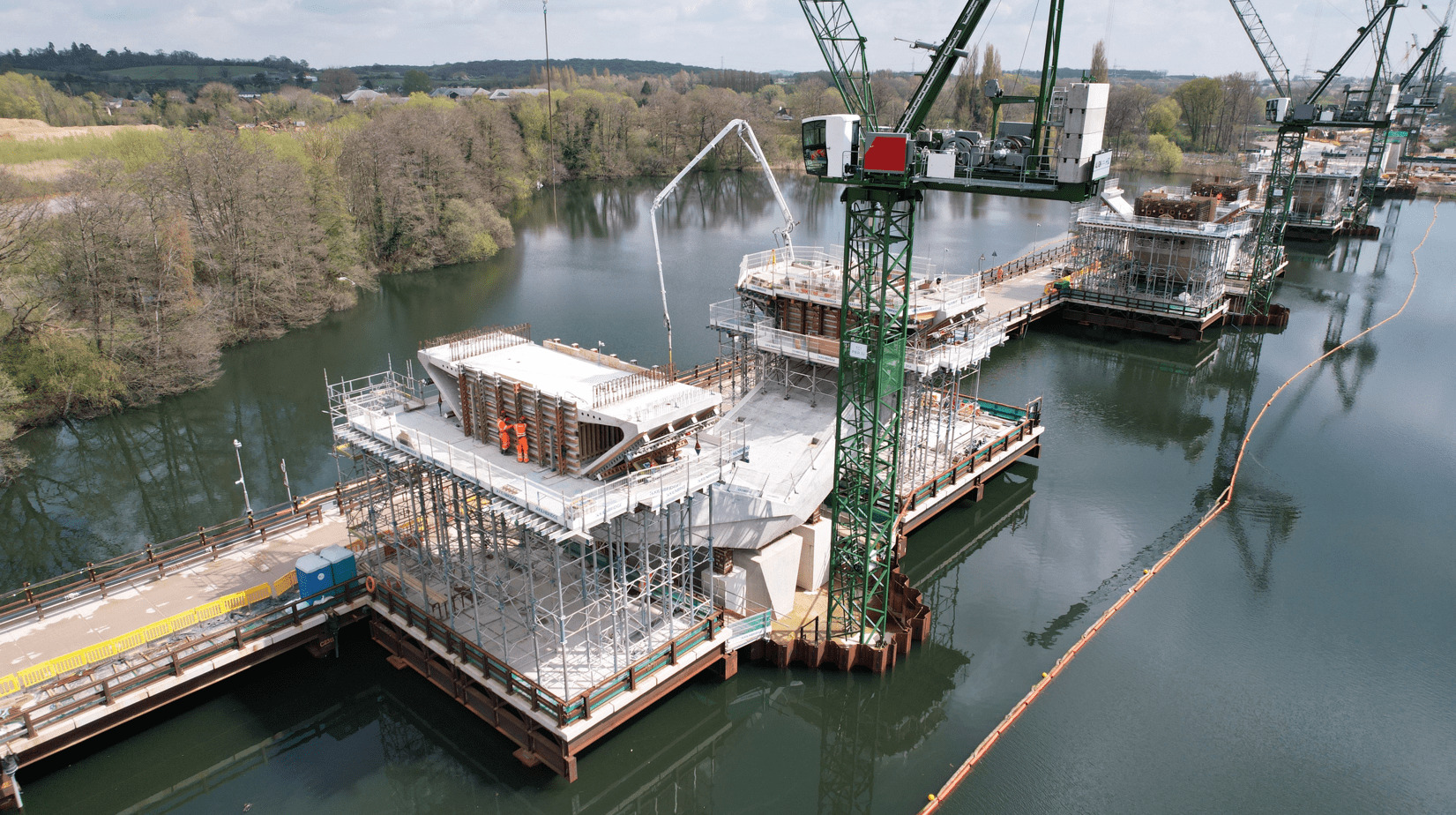 Image showing a giant pier under construction.
