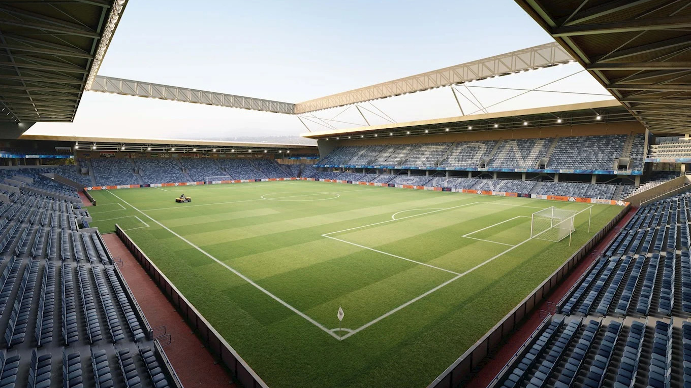 Luton Town's proposed new Power Court stadium (image: Luton Town FC.)