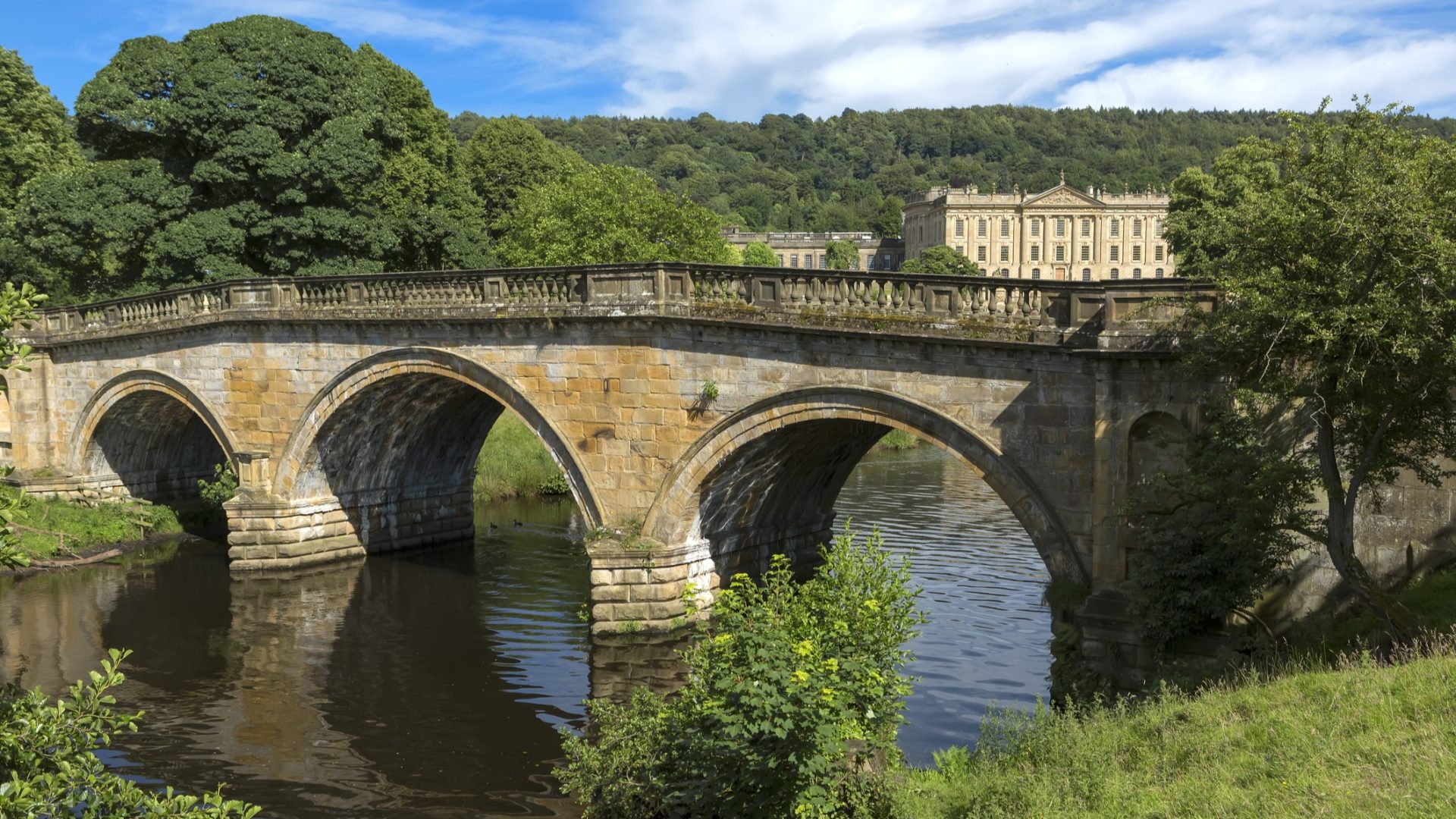 A bridge over the River Derwent on the Chatsworth estate (image: Dreamstime)