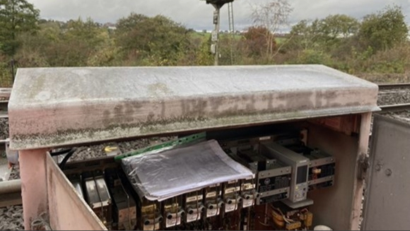 A railways electric cabinet.