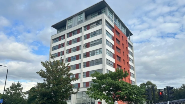 A residential high-rise.