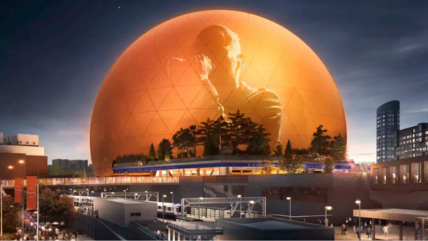 Computer generated image of a giant sphere.