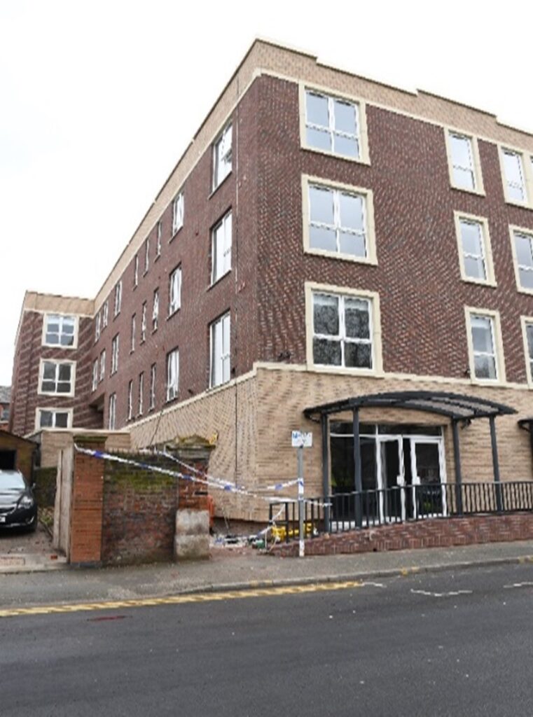 A block of flats or offices.