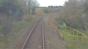 CCTV footage of a rail track.