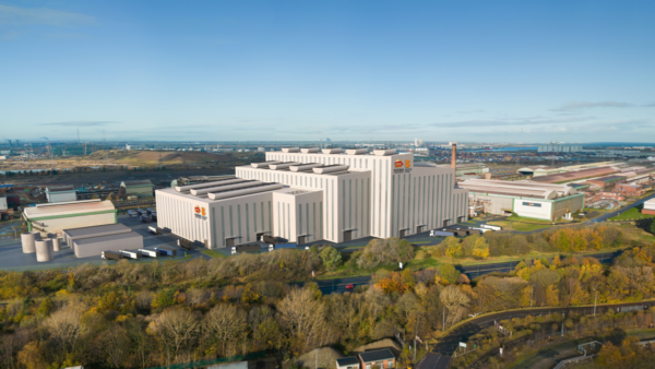 A computer generated image of an electric arc furnace