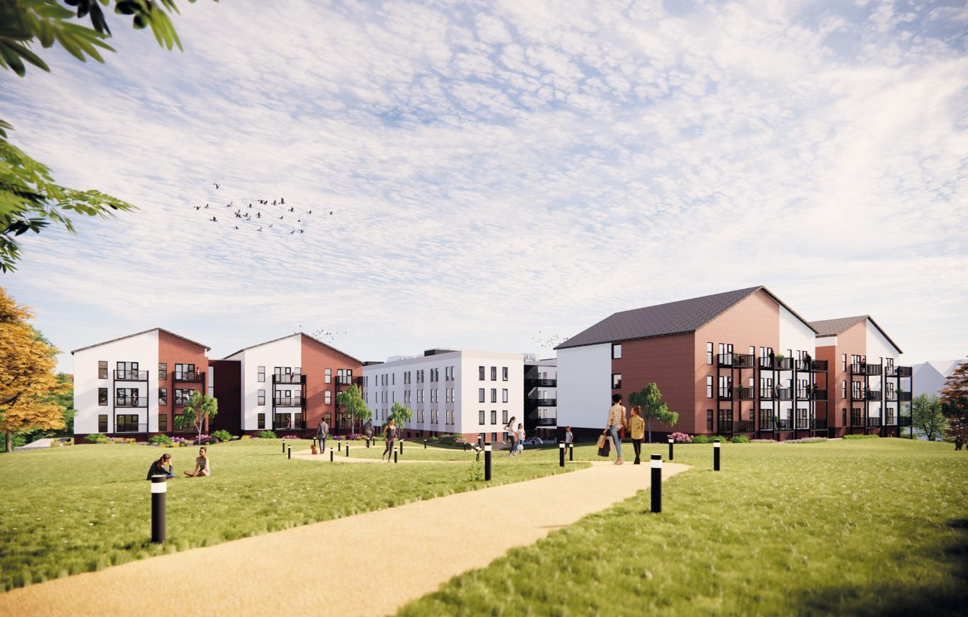 Computer generated image of Grove View Integrated Health Hub & Residential