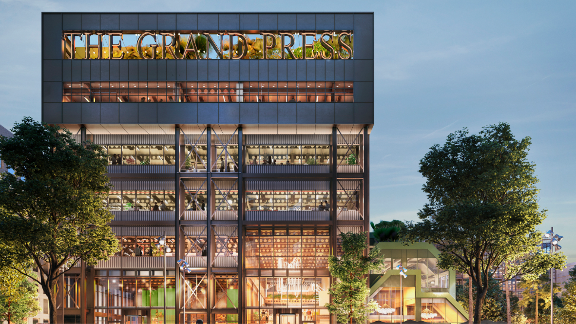 Computer generated image of the new development called The Printworks being built by Wates in South East London. The Grand Press