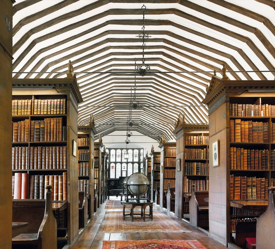 View of St John's College library, which has been recently refurbished.