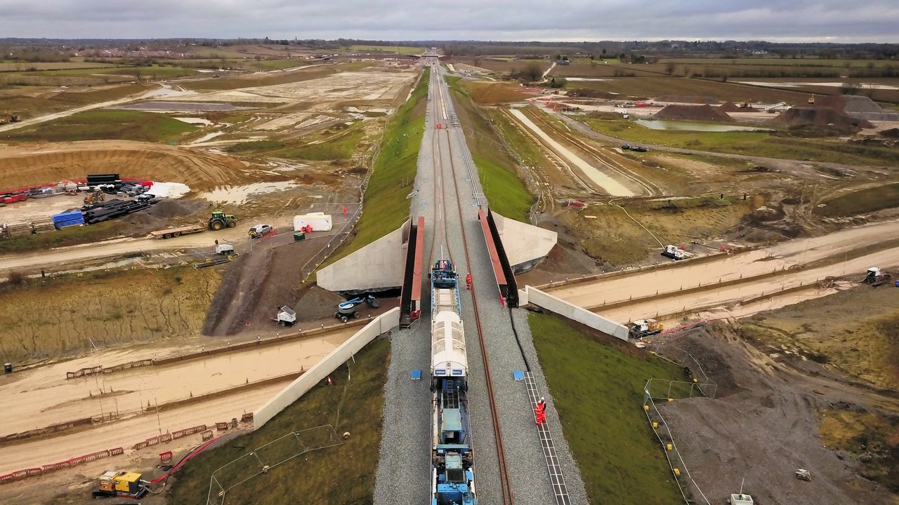 Photo of a section of thr East West Rail project  