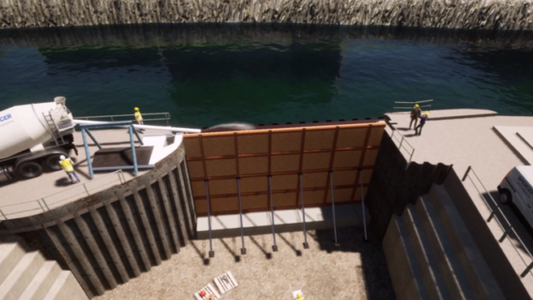 Computer-generated imagery video of the new dock gate that Spencer is creating in Hull.