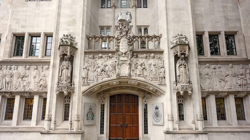 historic safety remediation costs - Entrance to the Supreme Court of the United Kingdom in City of Westminster, London.