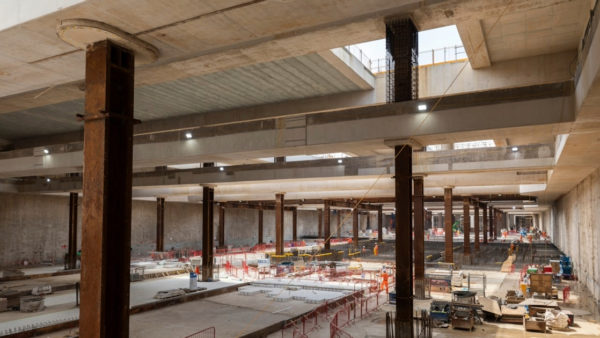 The underground box excavated at HS2 Old Oak Common station.