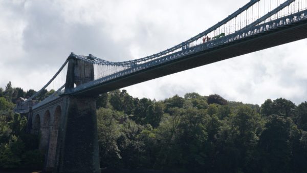 View from below if the Menai Suspension Bridge - Spencer Bridge Engineering has recently completed the hanger replacement