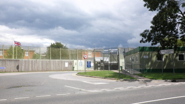 The main entrance of HM Prison Highpoint, which Wates is going to expand