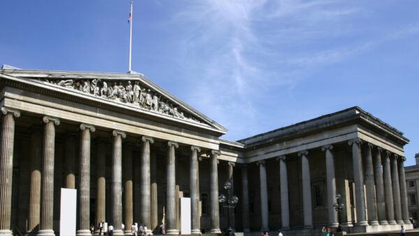 A view of the entrance of the British Museum in London - the museum is seeking consultants for a £46m framework
