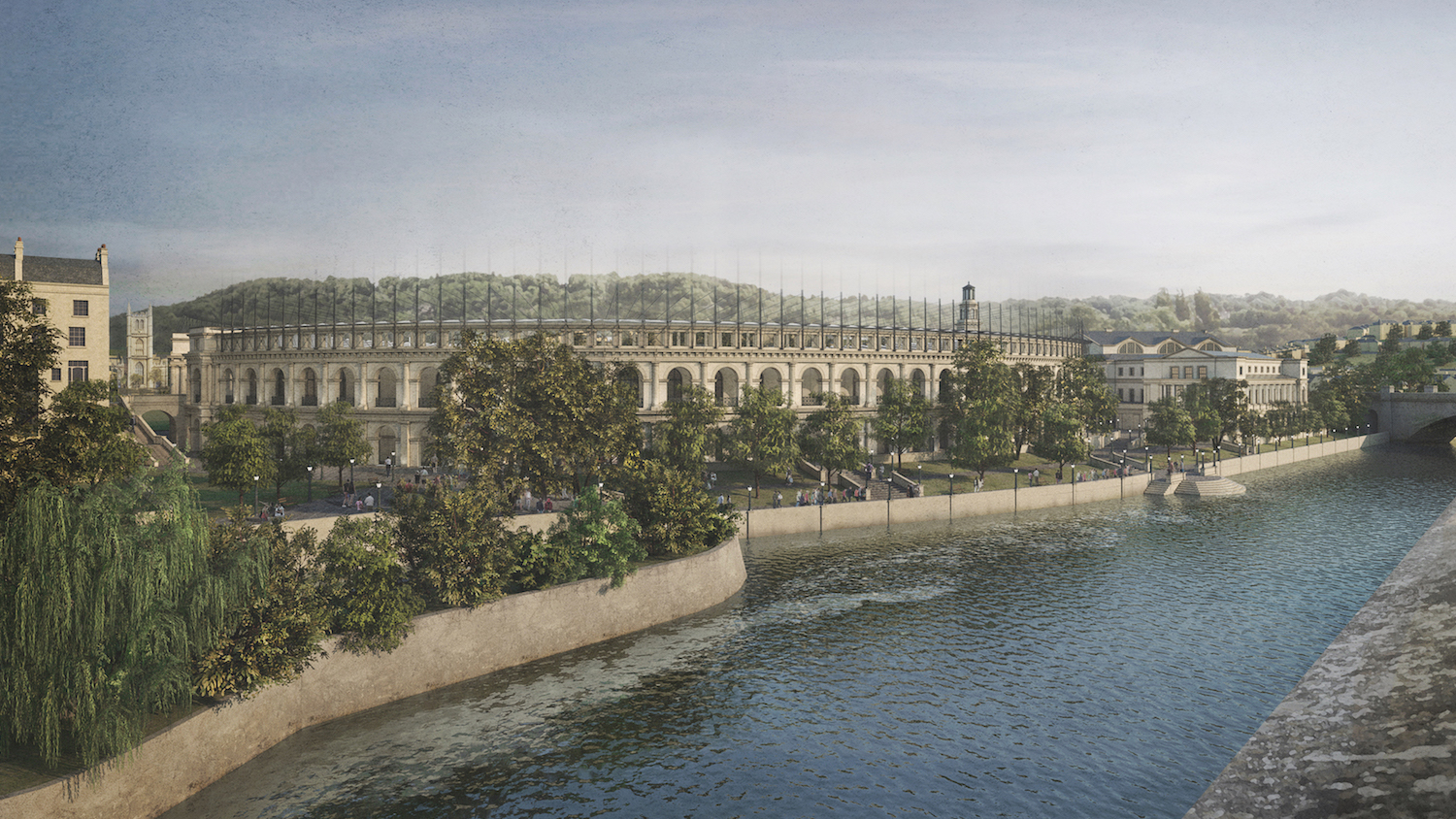 Bath colosseum - Apollodorus Architecture's design proposal for the Bath rugby stadium