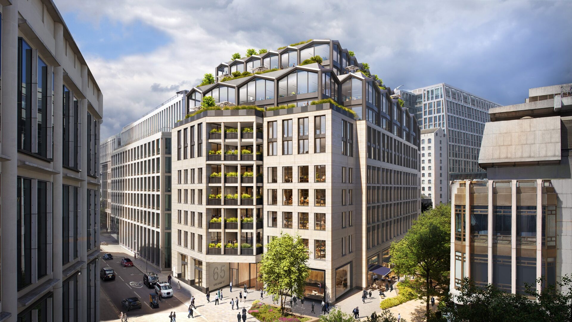 Mace fossil fuel-free - A computer-generated image of a new big office building - Mace appointed to deliver one of London’s largest retrofit projects