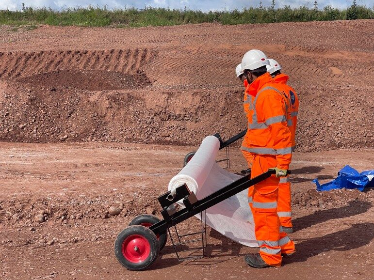 Considerate Constructors safety - The Balfour Beatty Vinci JV Terram Pram (image: CCS).