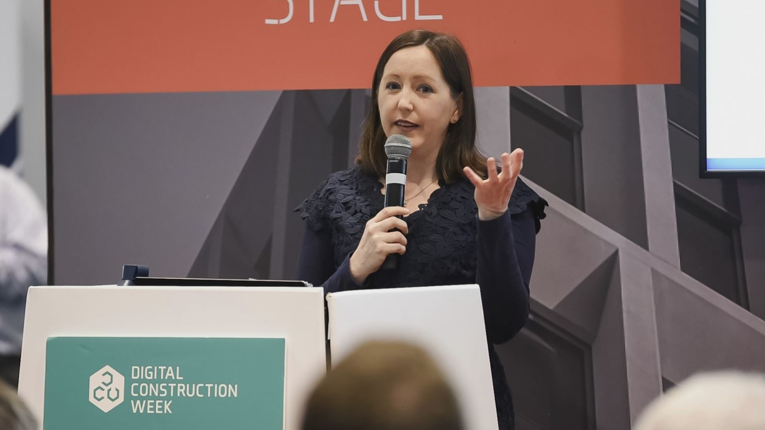 Image of Melissa Zanocco presenting at Digital Construction Week