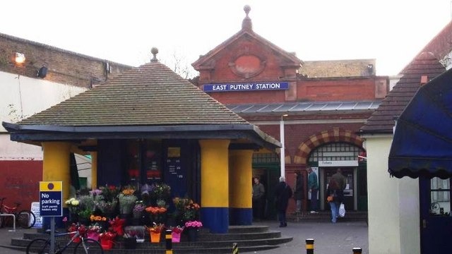 Carey plant transport licence - Front of East Putney tube  station. A Carey goods vehicle struck a bridge near this station.