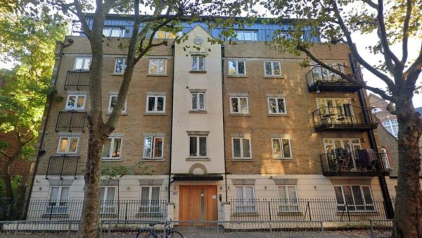 Front of a four-storey residential block of flats. A High Court judge has issued the first building liability order in relation to this property.