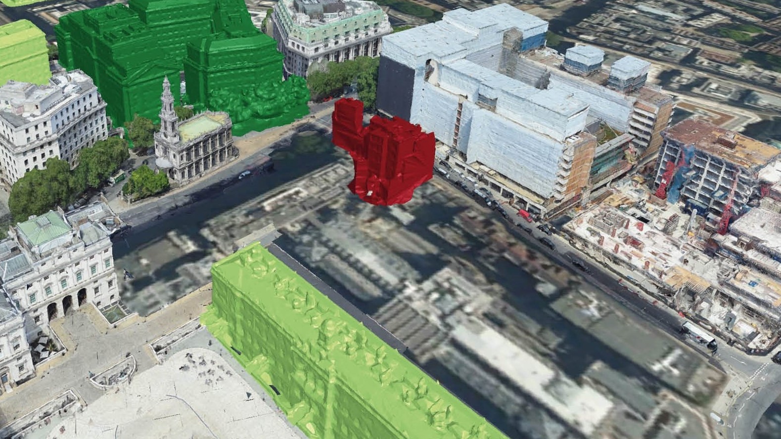 Visualisation from iDEA and KCL's estates masterplanning platform (image: iDEA).