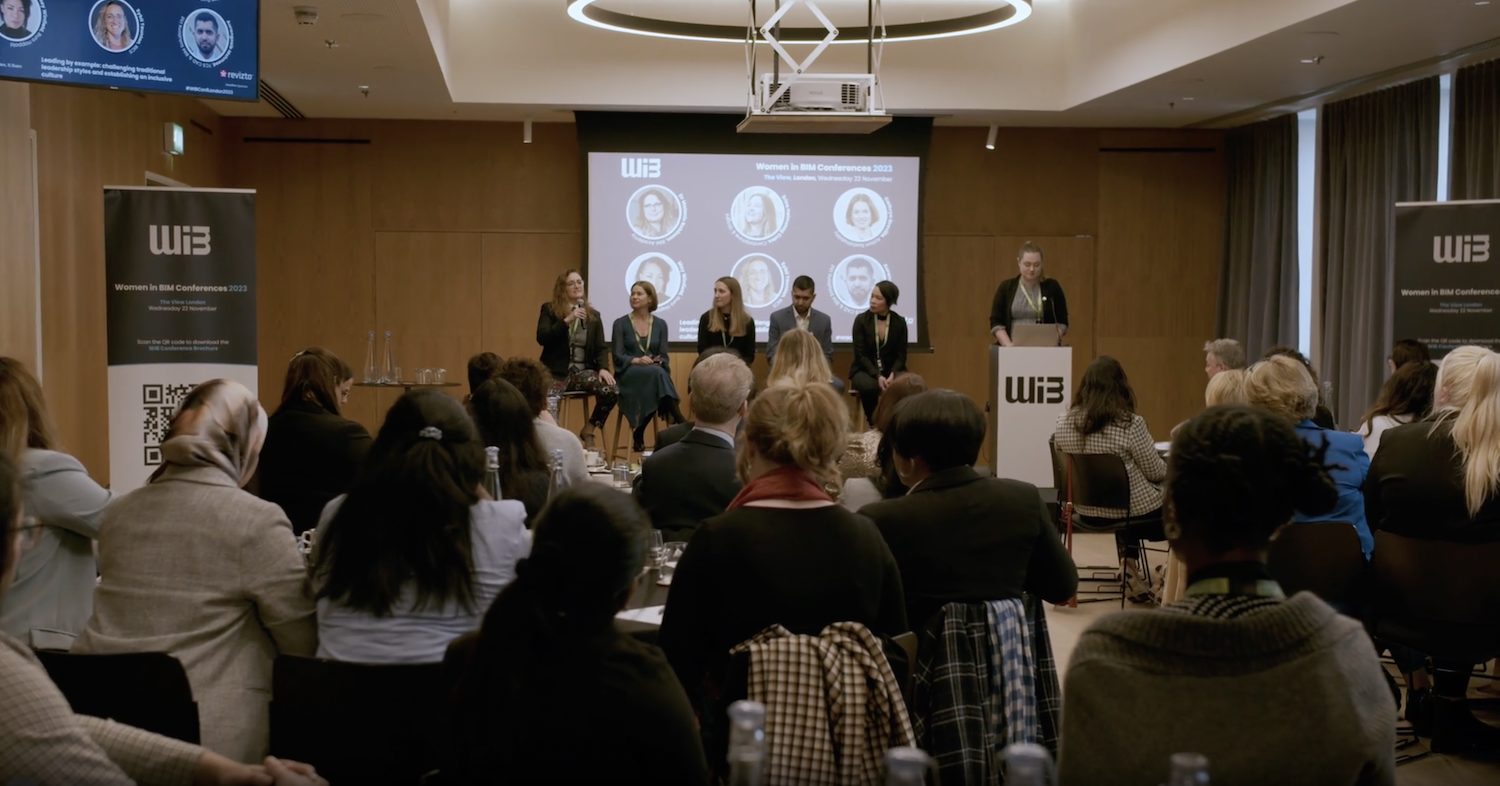 Image of audience and speakers at the Women in BIM London conference in 2023
